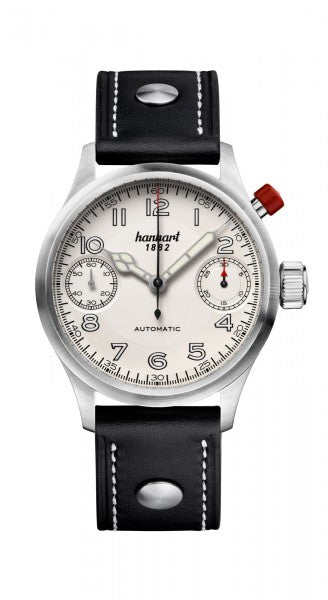 Montre Hanhart 1882 - Pioneer MonoScope Argent, lunette lisse