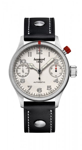 Montre Hanhart 1882 - Pioneer MonoScope Argent, lunette cannelée