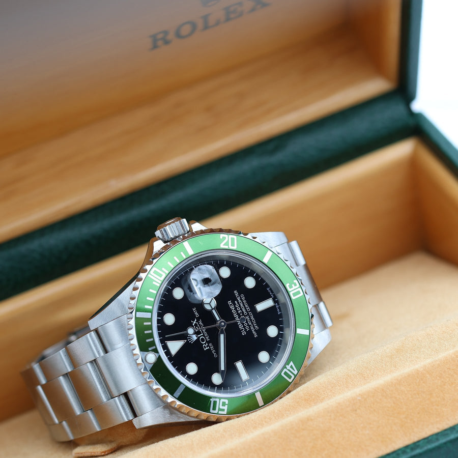 Rolex en Occaion- Submariner Date 'Kermit' - Sans Prix de Réserve - 16610LV - Homme - 2000-2010