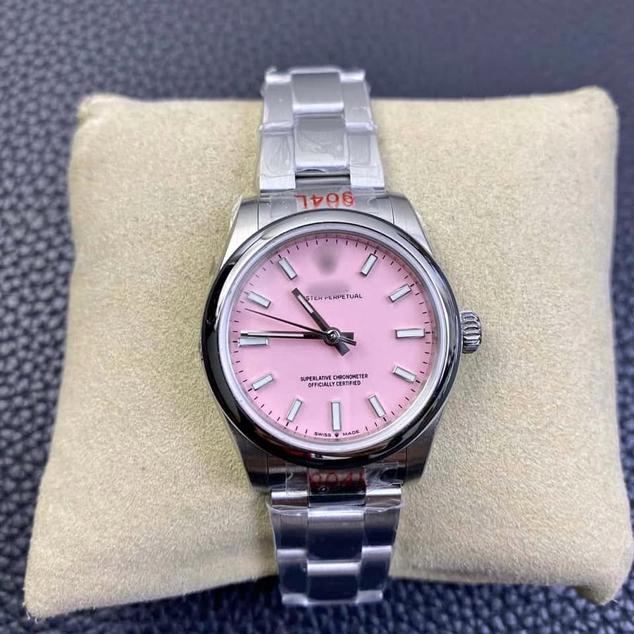 MONTRE DE LUXE À CADRAN ROSE
