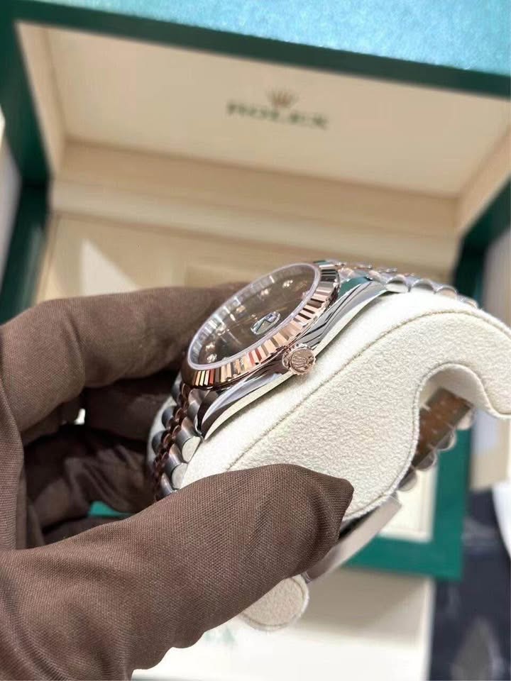 Rolex Datejust 41 mm – Bicolore or rose et acier inoxydable | Cadran diamant |