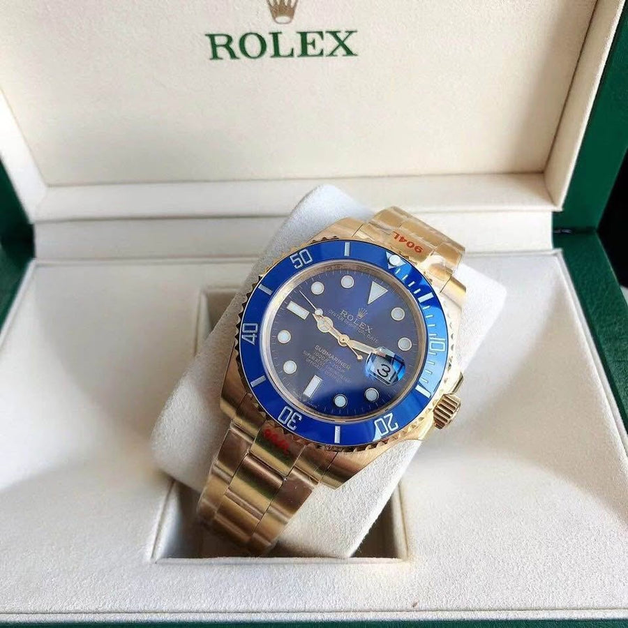 Rolex Submariner Date en or jaune 18 carats – Cadran et lunette bleus – Modèle 126618LB
