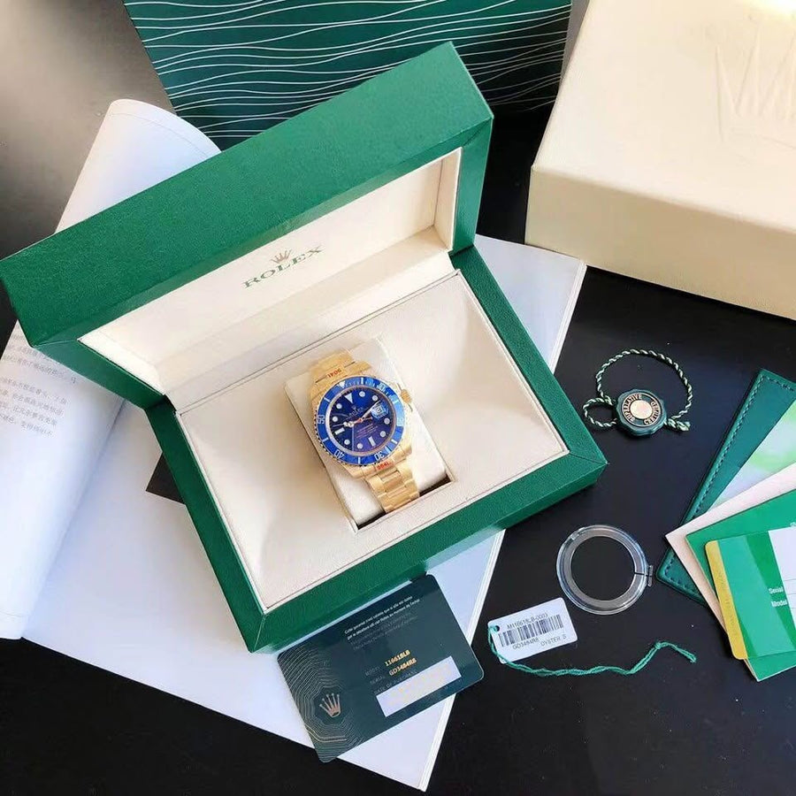 Rolex Submariner Date en or jaune 18 carats – Cadran et lunette bleus – Modèle 126618LB