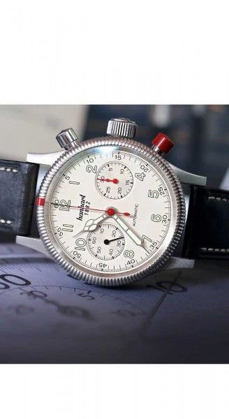 Montre Hanhart 1882 - Pioneer Mk II couture écrue