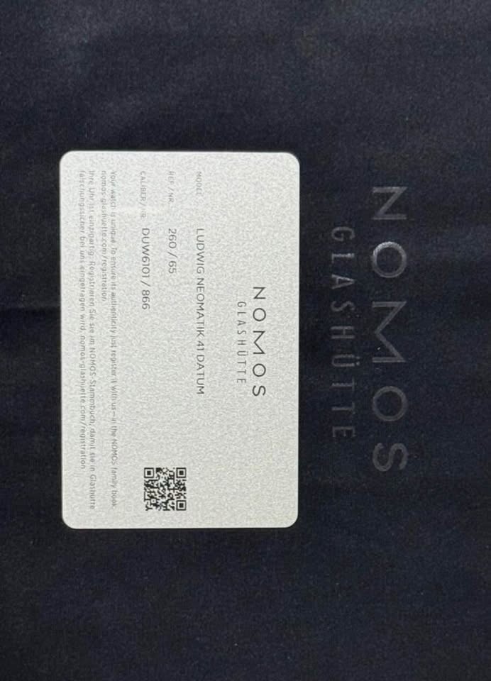 NOMOS LUDWIG NEOMATIK 41 DATE