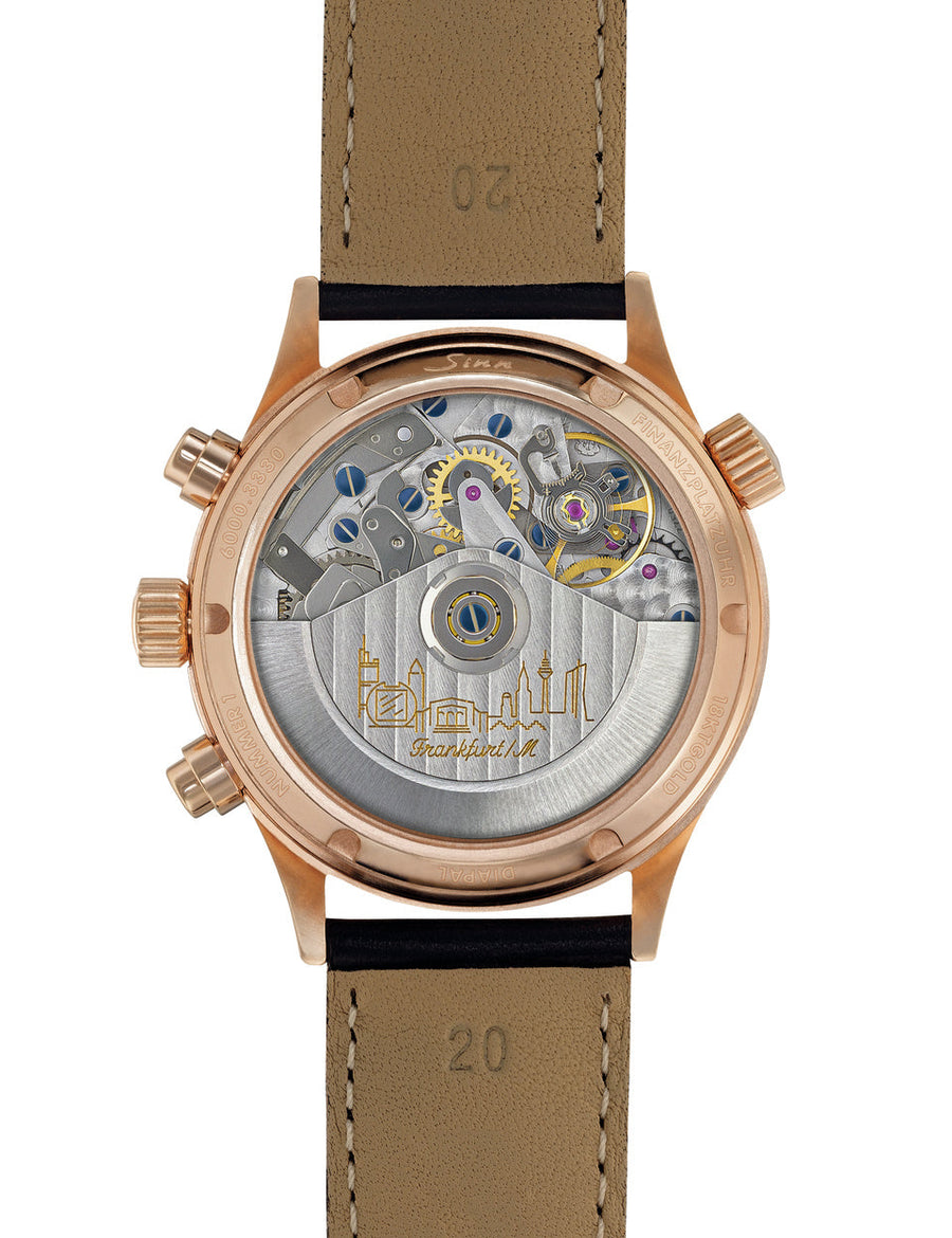 Montre Sinn - 6000 Or rose - Bracelet cuir