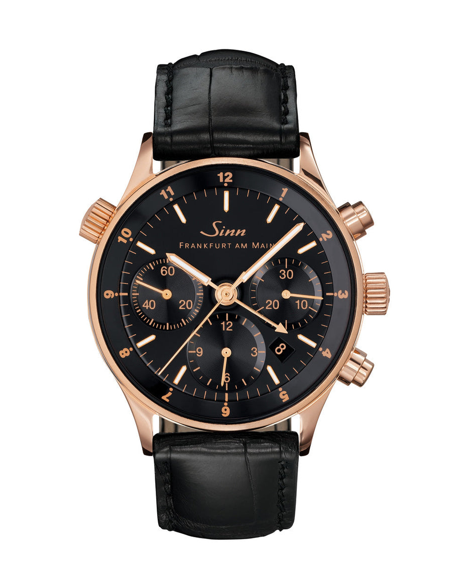 Montre Sinn - 6000 Or rose - Bracelet cuir