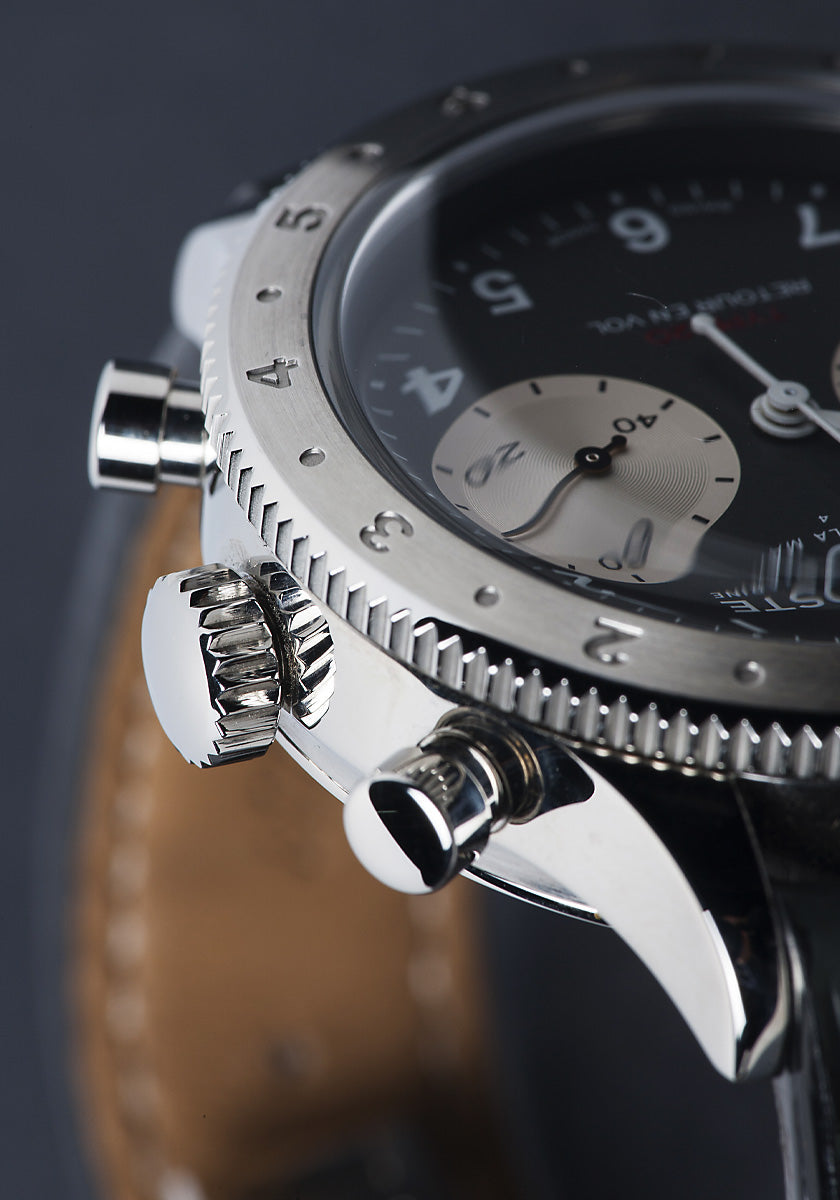 Montre Auricoste - Chronographe Flyback Type 20 tachymètre compteurs noir