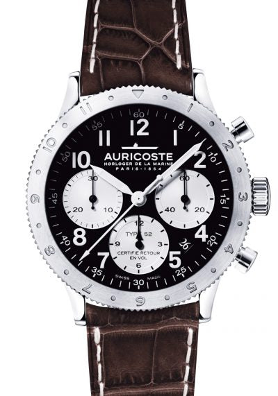 Montre Auricoste - Chronographe Flyback Type 52 compteurs noir