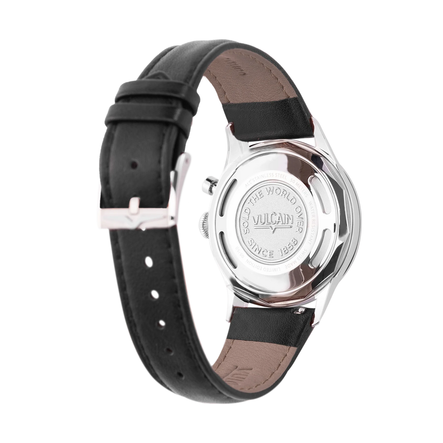 Montre Vulcain - Cricket Classique 39 mm - Black & White/Blue