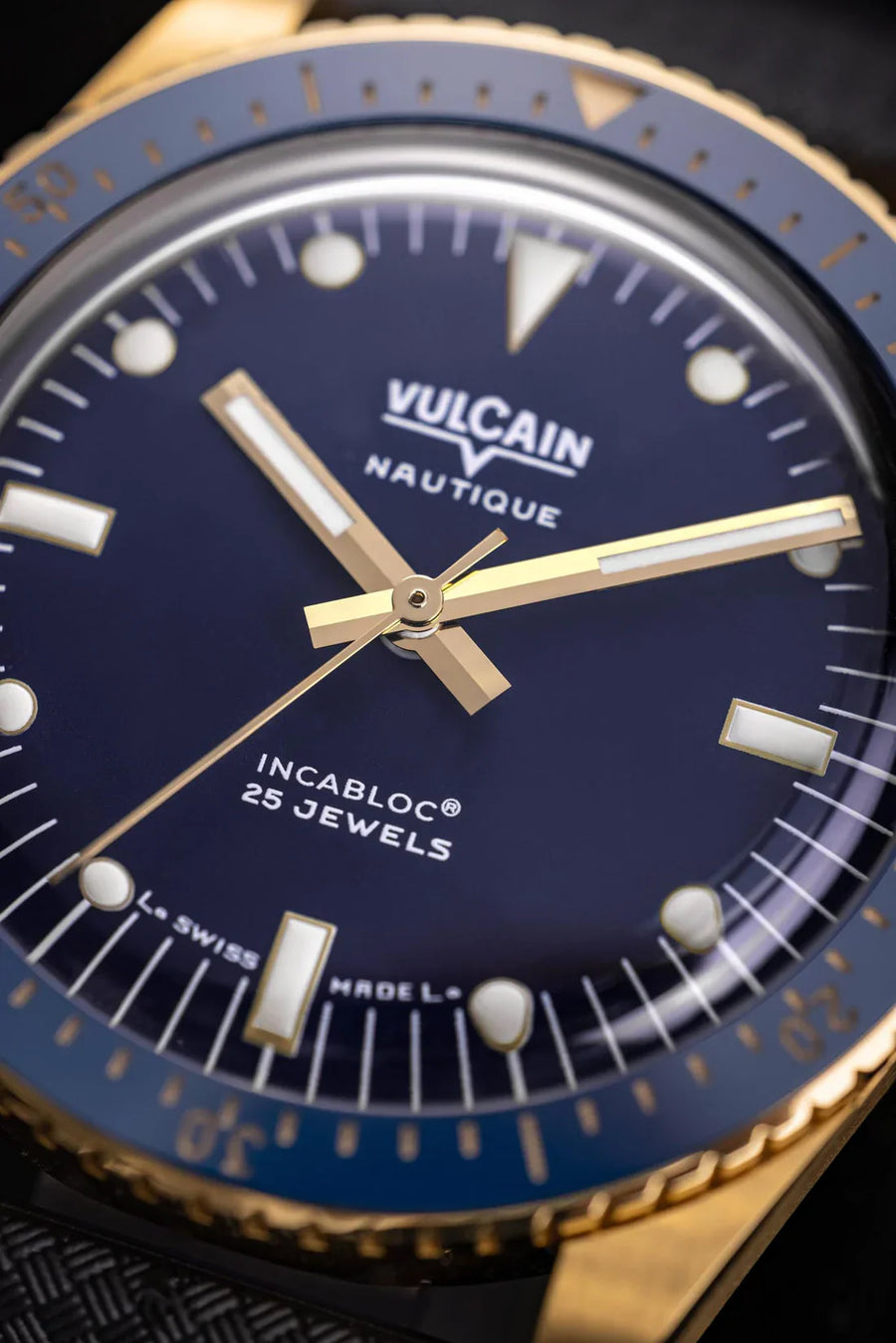 Montre Vulcain - Skindiver Nautique 38mm - Gold & Blue