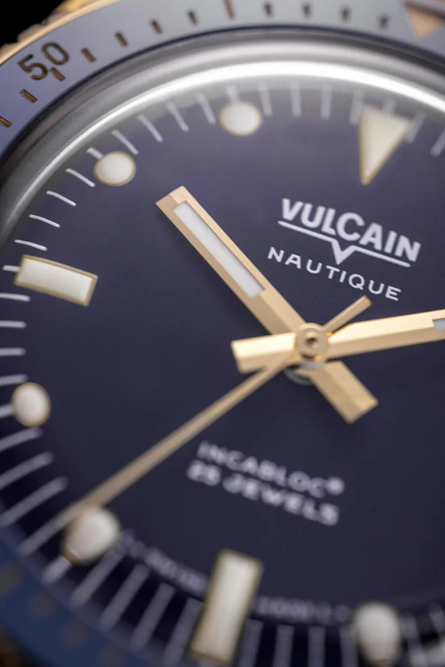 Montre Vulcain - Skindiver Nautique 38mm - Gold & Blue