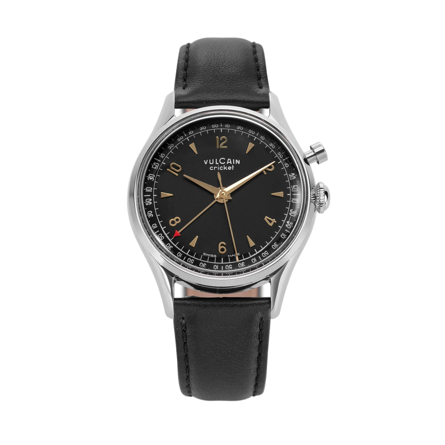 Montre Vulcain - Cricket Tradition 39 mm - Black & Gold