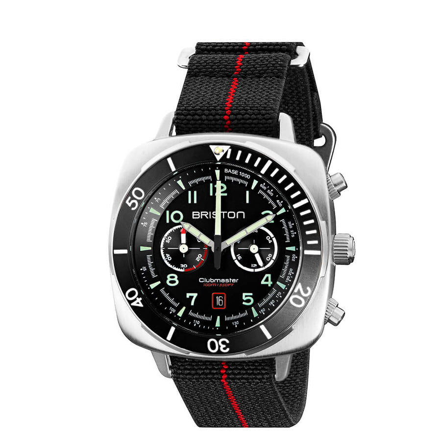 MONTRE BRISTON - CLUBMASTER OUTDOOR ACIER – NOIR