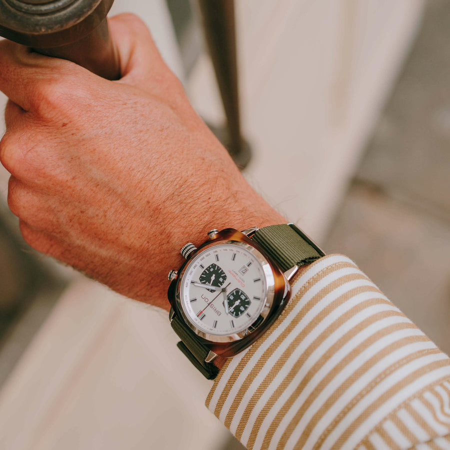 MONTRE BRISTON - CLUBMASTER SPORT ACÉTATE - BLANC