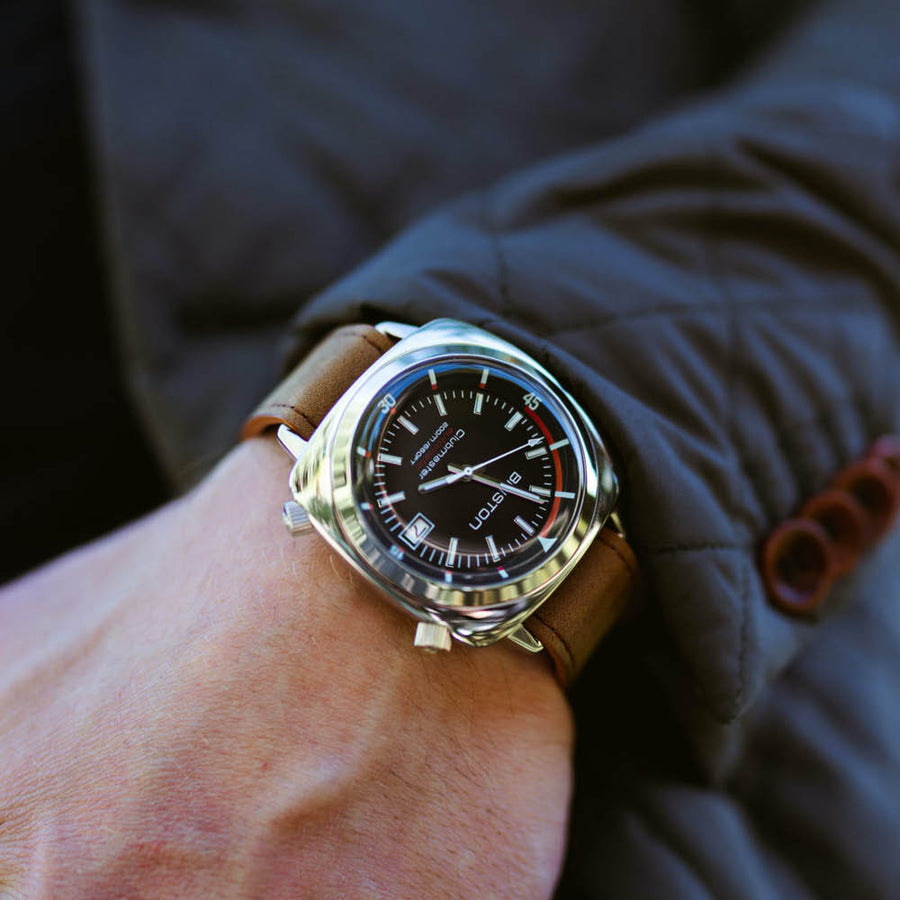 MONTRE BRISTON - CLUBMASTER DIVER ACIER POLI – NOIR