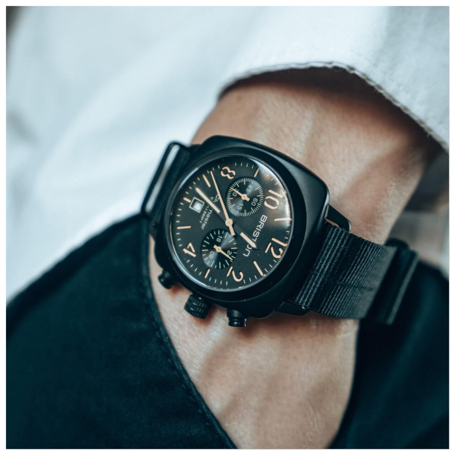 MONTRE BRISTON - CLUBMASTER CLASSIC ACÉTATE – NOIR MAT
