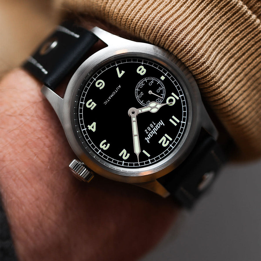 Montre Hanhart 1882 - Pioneer Preventor9 cadran noir