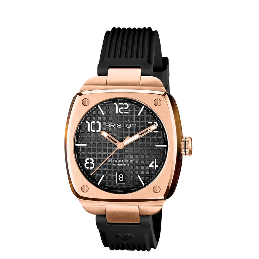 MONTRE BRISTON - STREAMLINER URBAN AUTO GOLD ET ACÉTATE – NOIR