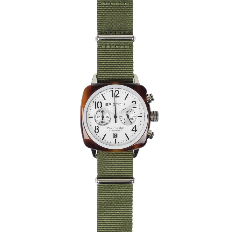 MONTRE BRISTON - CLUBMASTER CLASSIC ACÉTATE – BLANC