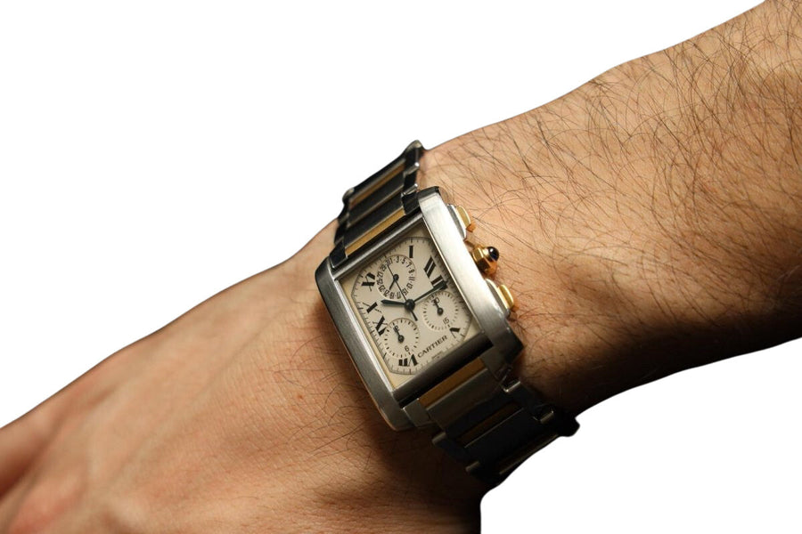 Cartier Montre Tank Française Or jaune