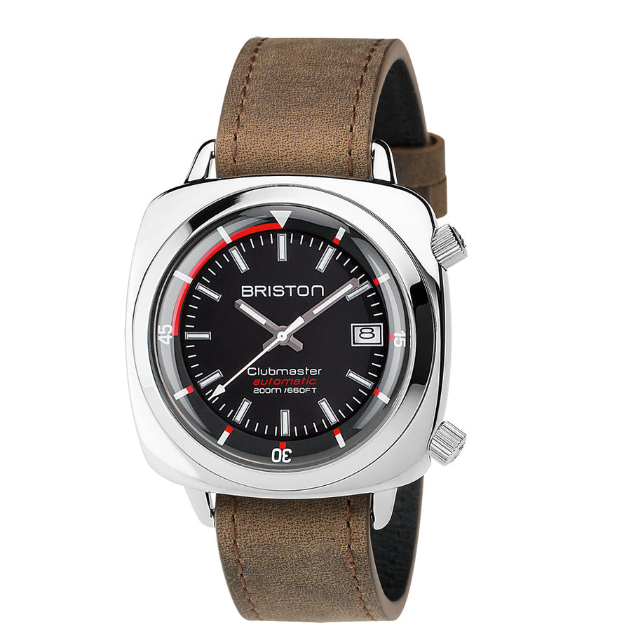 MONTRE BRISTON - CLUBMASTER DIVER ACIER POLI – NOIR