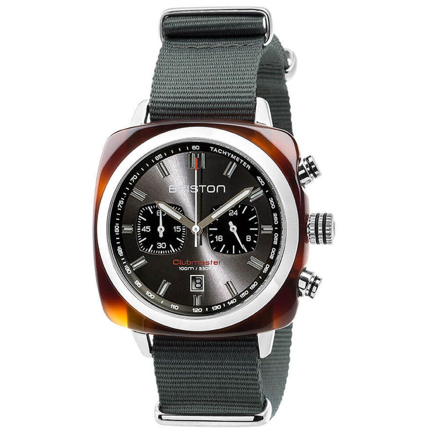 MONTRE BRISTON - CLUBMASTER SPORT ACÉTATE - GRIS
