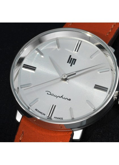 Montre Lip - Dauphine 29mm bracelet cuir marron orangé