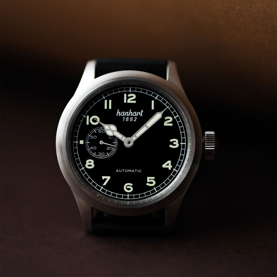Montre Hanhart 1882 - Pioneer Preventor9 cadran noir
