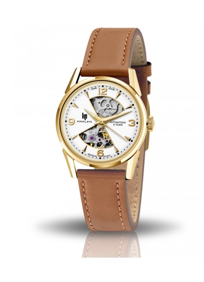 Montre Lip - Himalaya 33mm sablier bracelet marron