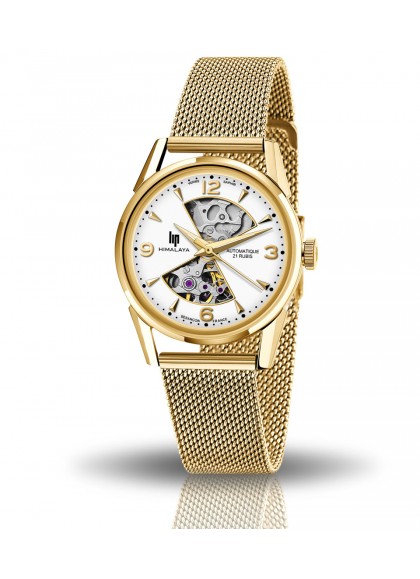 Montre Lip - Himalaya 33mm sablier maille milanaise dorée