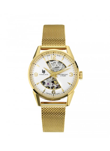 Montre Lip - Himalaya 33mm sablier maille milanaise dorée