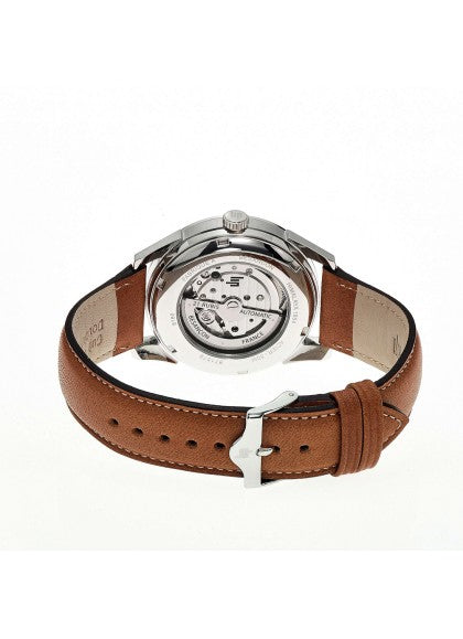 Montre Lip - Himalaya 40mm automatique cadran bleu soleillé bracelet cuir
