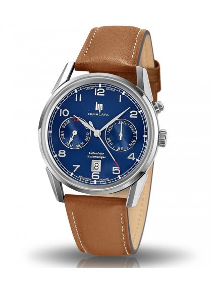 Montre Lip - Himalaya 40mm calendrier cadran bleu