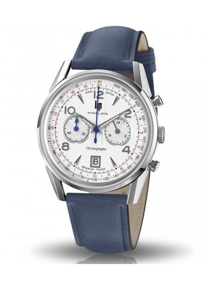 Montre Lip - Himalaya 40mm chronographe blanc / bleu