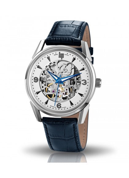 Montre Lip - Himalaya 40mm squelette bleu nuit