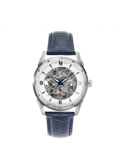 Montre Lip - Himalaya 40mm squelette bleu nuit