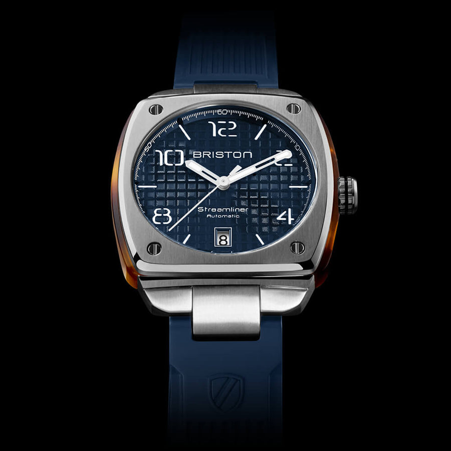 MONTRE BRISTON - STREAMLINER URBAN AUTOMATIQUE ACIER ET ACÉTATE – BLEU