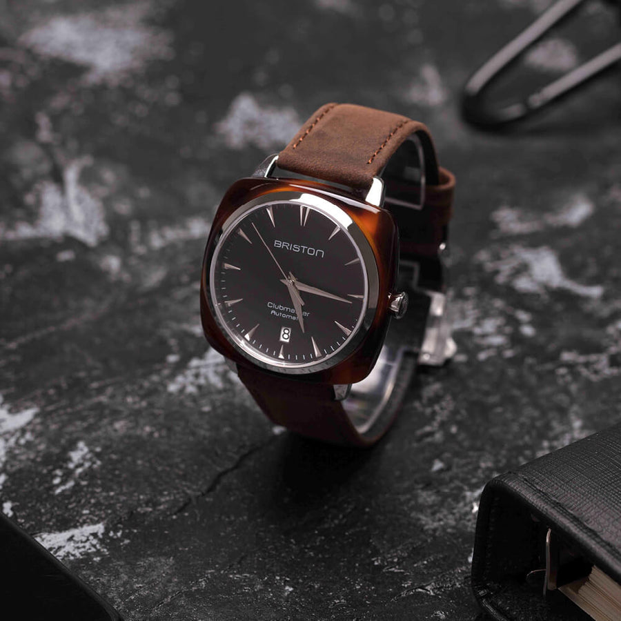 MONTRE BRISTON - CLUBMASTER ICONIC ACÉTATE – NOIR