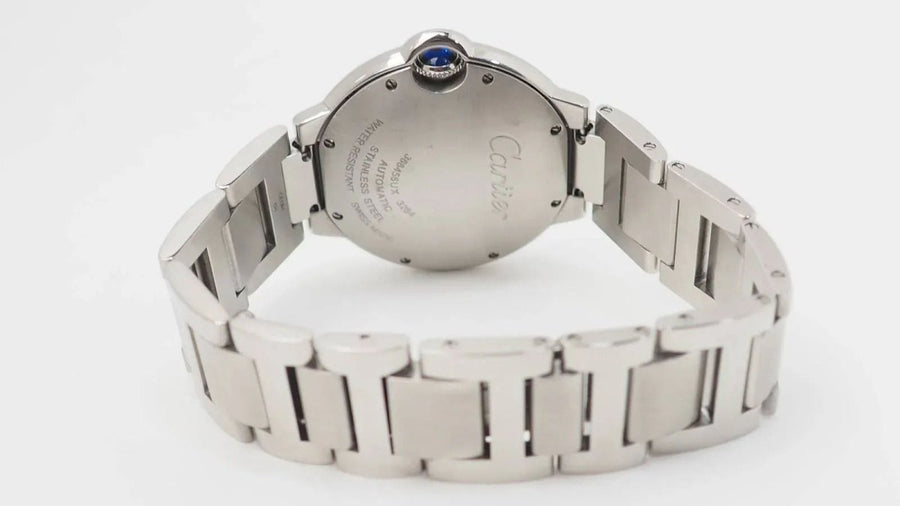 Montre Ballon Bleu Cartier automatique en acier et diamants