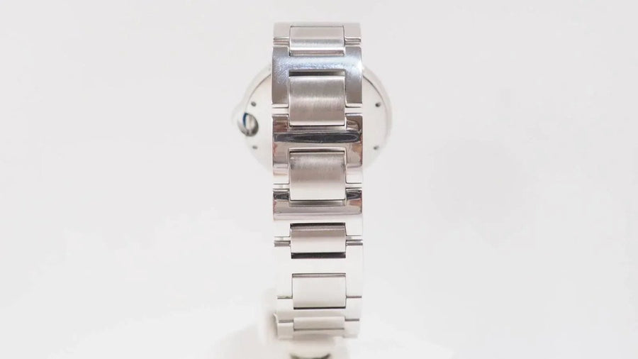 Montre Ballon Bleu Cartier automatique en acier et diamants