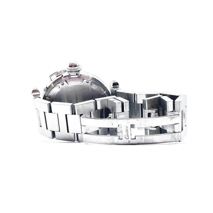 Montre CARTIER Pasha GMT acier aux méridiens