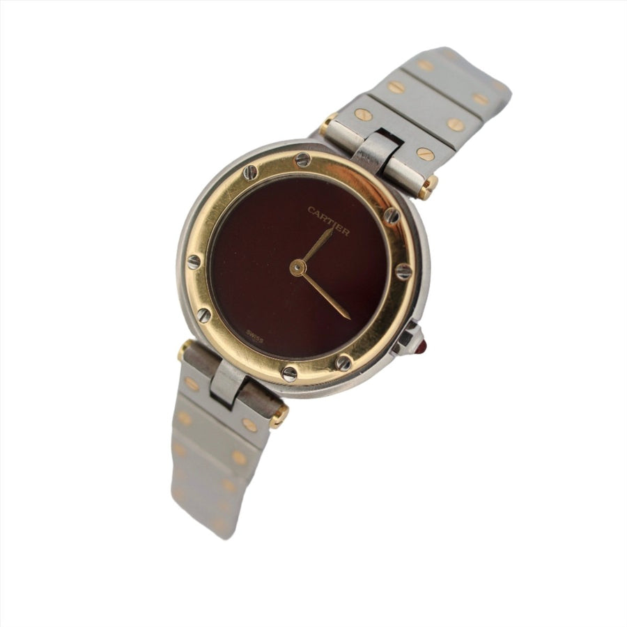 Montre Cartier Santos en or jaune et acier