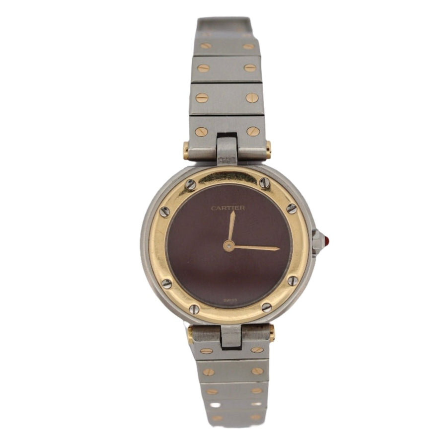 Montre Cartier Santos en or jaune et acier