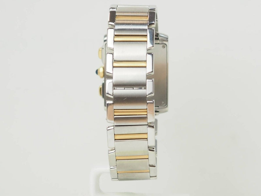 Montre Cartier Tank Française GM en or et acier