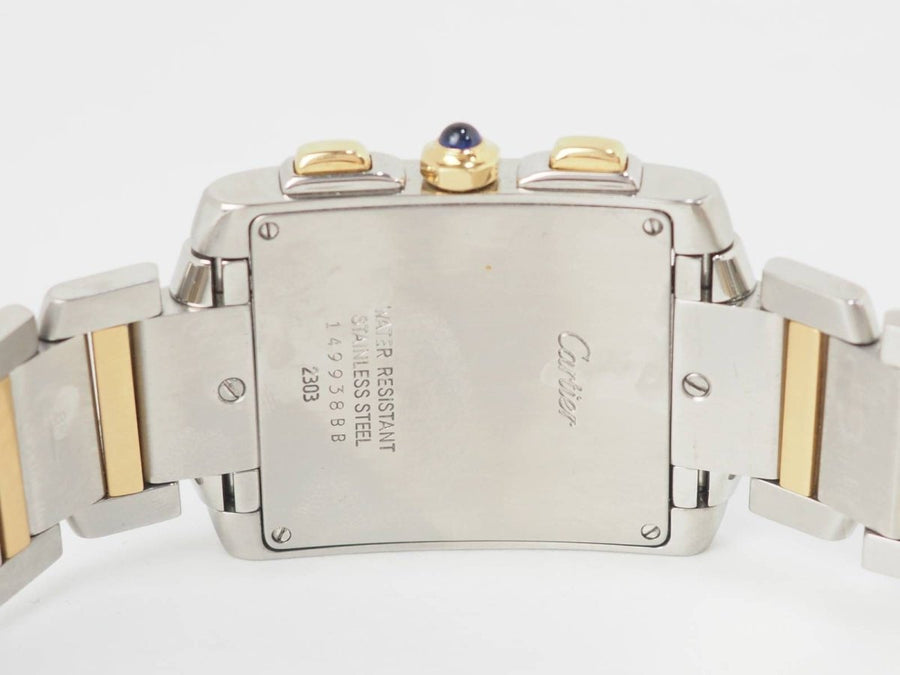 Montre Cartier Tank Française GM en or et acier