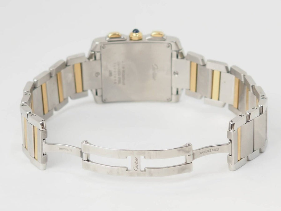 Montre Cartier Tank Française GM en or et acier