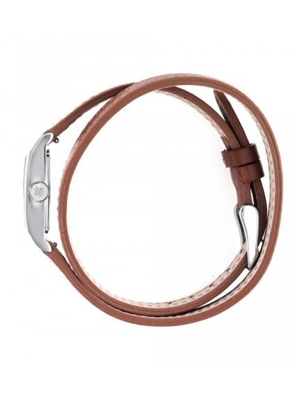 Montre Lip - Churchill T13 bracelet cuir double tour marron