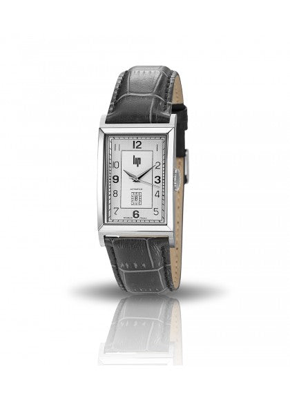 Montre Lip - Churchill T26 auto bracelet cuir gris