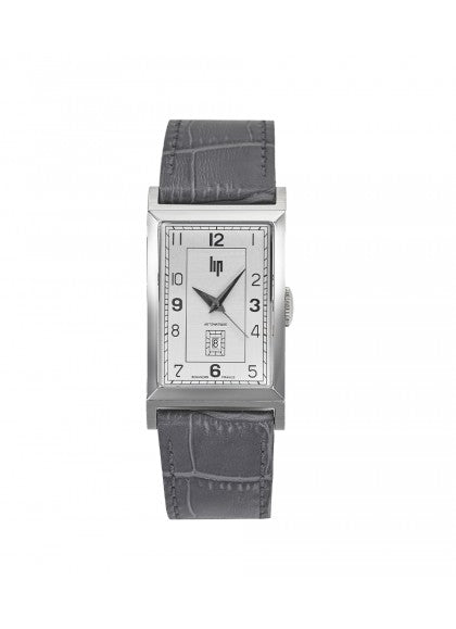 Montre Lip - Churchill T26 auto bracelet cuir gris